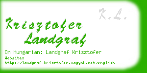 krisztofer landgraf business card